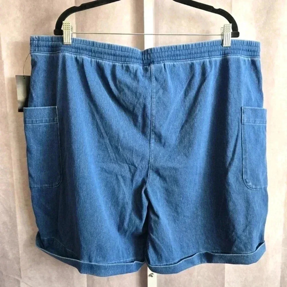 Denim & Company Blue Shorts Pants Pullon Drawstring NWT Plus 2XL - Picture 2 of 8